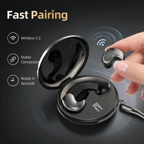 Vista 2 de Auriculares inalámbricos para dormir con V5.3, auriculares invisibles