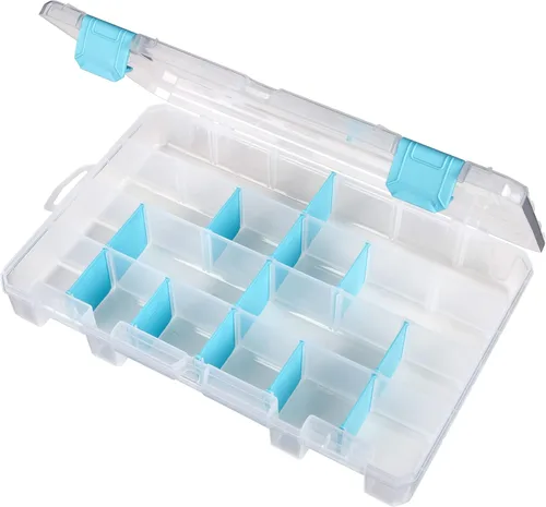 Vista 5 de Caja antimanchas Zerust mediana, 6 compartimientos, translúcida