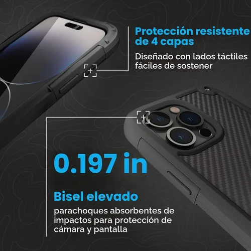 Vista 4 de Pelican Shield Series - Funda para iPhone 13 Pro Max/iPhone 12 Pro Max [Protección contra Caídas de Grado Militar de 21ft]