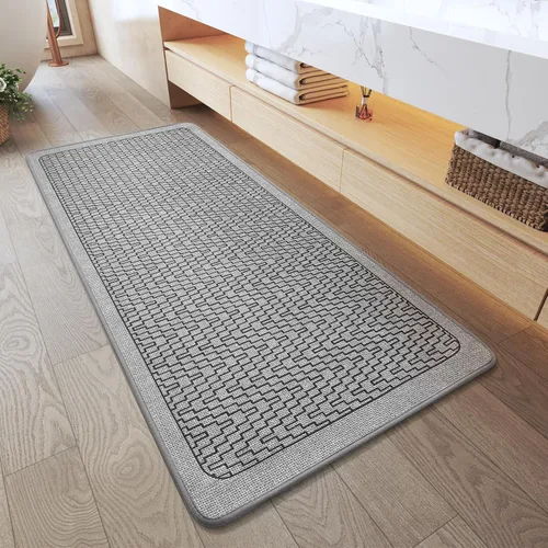 Vista 27 de YDKGL Alfombra de baño Half Circle, alfombras de baño finas antideslizantes A- Marrón a