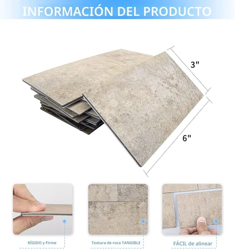 Vista 9 de Art3d Paquete de 102 protectores contra salpicaduras para despegar y pegar Beige (Stone Beige)