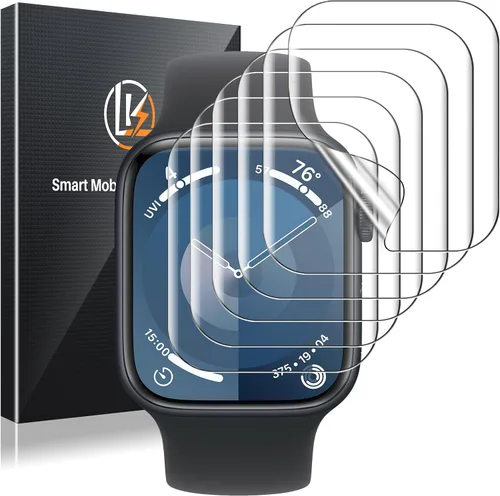 Vista 19 de LK Pack de 3 para Apple Watch Ultra 3 Protector de Pantalla 49mm [Cero-Falla] HD Top 9H Vidrio Templado Apple Watch Ultra / Ultra 2 Protector de Azul