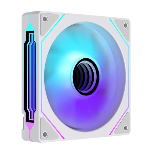 Vista 9 de Star Trall ARGB Ventilador de carcasa de computadora con hoja inversa, ventilador de refrigeración con diseño de espejo infinito de doble cara Negro