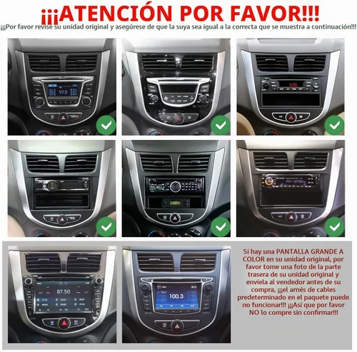 Vista 2 de Para Hyundai Accent 2012-2017 Car CarPlay Android Navegación Automática Estéreo GPS Radio Pantalla 9 "IPS Pantalla Táctil Headunit Tablet Pad Media