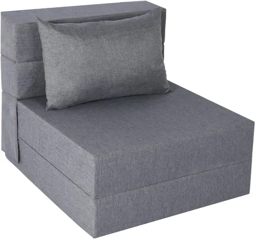 Vista 11 de Fvkind Sofá cama plegable, silla cama plegable con funda extraíble lavable, sofá plegable desplegable convertible con almohada, sofá futón para sala