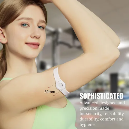 Vista 2 de Divoti Brazalete de Cubierta para Sensor de Monitor de Glucosa Compatible con Freestyle CGM Libre 3 Corte Ajustable de Silicona para Ajuste