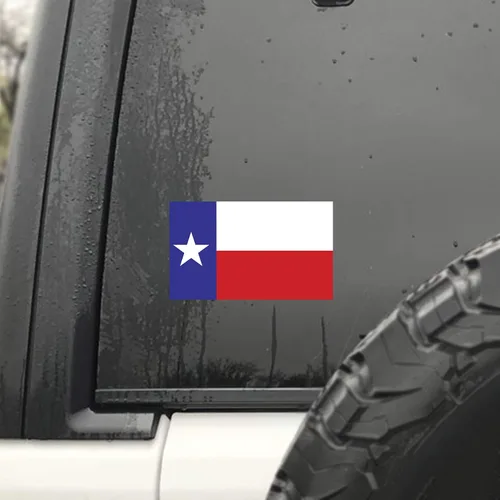Vista 6 de Paquete de 2 calcomanías de la bandera del estado de Texas, 5 x 3 pulgadas, vinilo de alta calidad PD349