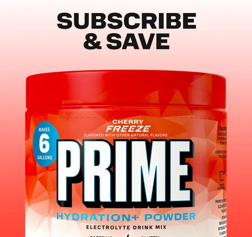 Vista 7 de PRIME Hydration + Polvo de electrolitos, cereza congelada, mezcla de bebida de hidratación sin azúcar con potasio, magnesio y vitaminas B