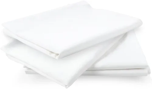 Vista 5 de Paquete de 4 protectores de almohada con cremallera, fundas de almohada de 400 hilos de alta calidad, 100% algodón egipcio, color blanco