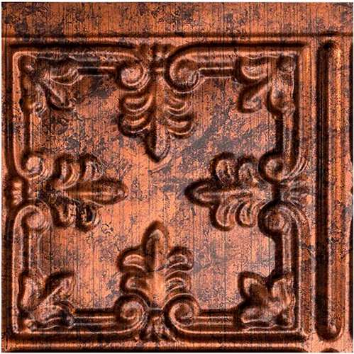 Vista 13 de FASÄDE Panel decorativo para salpicaduras de vinilo de estilo tradicional / patrón 10 en bronce antiguo (muestra de 6 x 6 pulgadas)