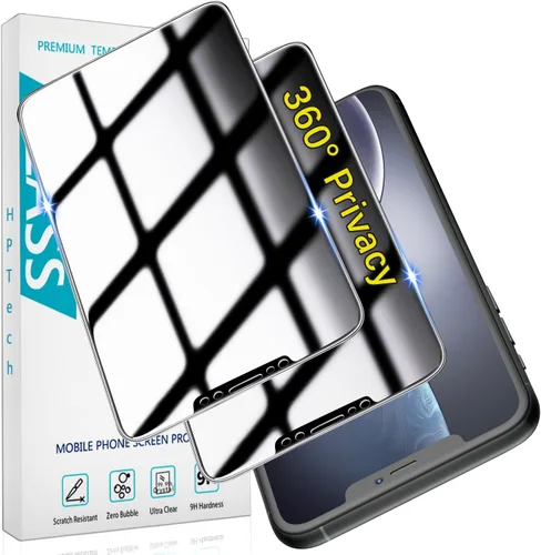 Vista 9 de (2 Unidades) Protector de Pantalla de Privacidad Diseñado para iPhone 11 Pro, iPhone XS, iPhone X y iPhone 10 (14,7 cm) Vidrio Templado Antiespía