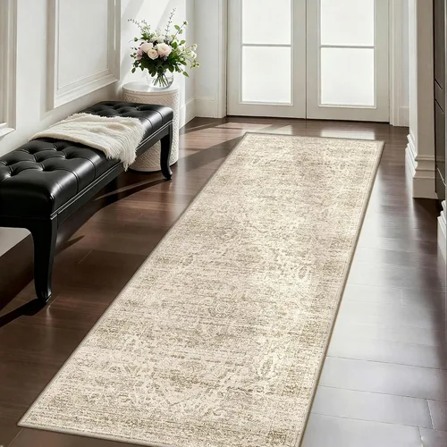 Vista 64 de Alfombra de pasillo lavables de 2 x 5, moderna alfombra abstracta para corredor, alfombra de pasillo de cocina ultrafina con respaldo
