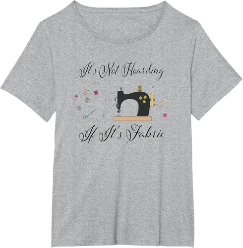 Vista 73 de It's Not Hoarding If Its - Camiseta de costura para acolchado, Blanco, S