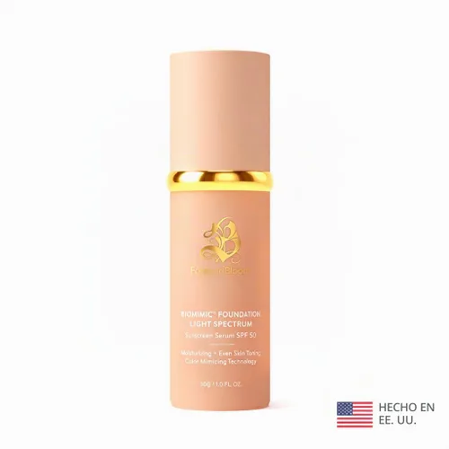 Vista 7 de Forever Bloom Biomimic - Base de maquillaje 4 en 1 que cambia de color SPF 50, luz Claro