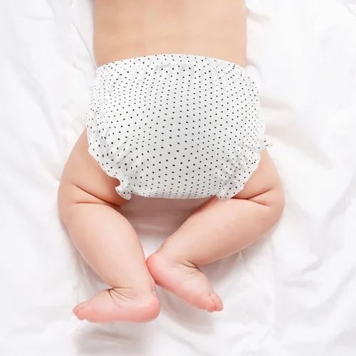 Vista 3 de Fundas de pañales de algodón para bebé, ropa interior linda para bebé, paquete de 4 bombones clásicos con volantes