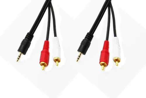 Vista 12 de Cable de audio estéreo macho a doble RCA macho (derecho e izquierdo), 6 pies - Paquete de 3