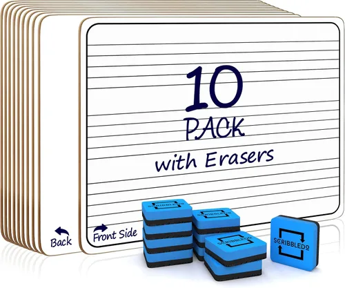 Vista 12 de Scribbledo Music Staff - Pizarra blanca de 9 x 12 pulgadas, pizarra