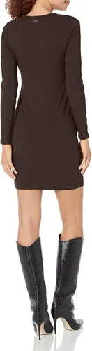 Vista 2 de GUESS Vestido esencial de lana de manga larga para mujer