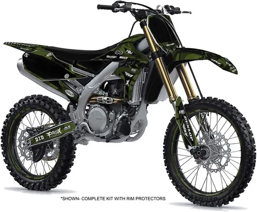 Vista 2 de Kit de base gráfica TTR 125 APACHE Green Senge 2000-2007 compatible con Yamaha