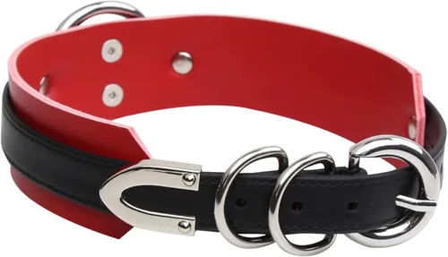 Vista 2 de Lookook Fashion O-Ring - Gargantilla de piel sintética para mujer