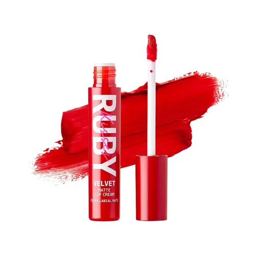 Vista 14 de Ruby Kisses Tinte de vinilo labial – Lápiz labial líquido de alto pigmento, a prueba de transferencia, a prueba de manchas, brillo satinado suave