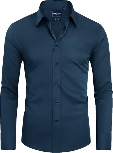 Vista 29 de Alimens & Gentle Camisas de vestir con escudo antimanchas para hombre vino borgoña