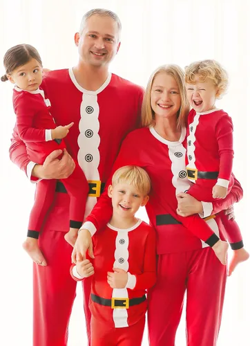 Vista 22 de VAENAIT BABY Infant Toddler Kids Adult Couple Family Matching Women Men Christmas Pjs Xmas Holiday Buffalo Plaid Pajama Set