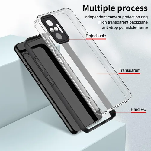 Vista 7 de ZORSOME Funda protectora trasera para Xiaomi Redmi Note 10 Pro 4G, funda protectora completa delgada transparente para Xiaomi Redmi Note 10 Pro 4G
