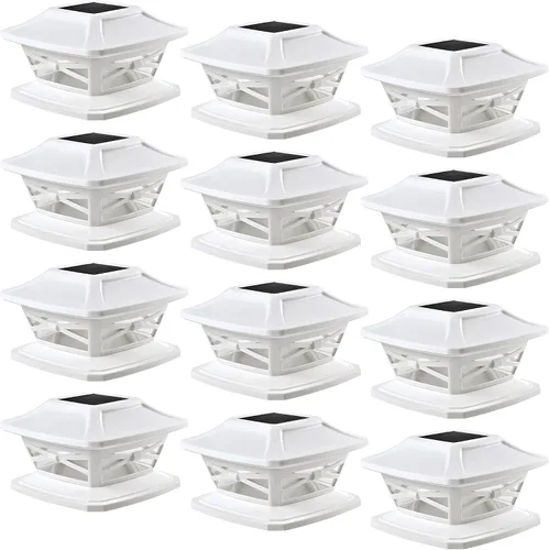 Vista 8 de Davinci Lighting - Lámpara solar Flexfit para exteriores con base para postes de madera de 4 x 4, 5 x 5 y 6 x 6 pulgadas, luz LED brillante