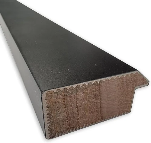 Vista 2 de Amanti Art Espejo de pared negro de 25 x 31 pulgadas, espejo de baño rectangular estrecho para decoración de pared de sala de estar, marco de madera