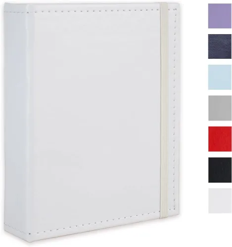Vista 34 de Álbum de fotos pequeño de 4 x 6 pulgadas, 100 bolsillos con espacio de escritura, cubierta de cuero, libro de fotos con capacidad para fotos de 4 x