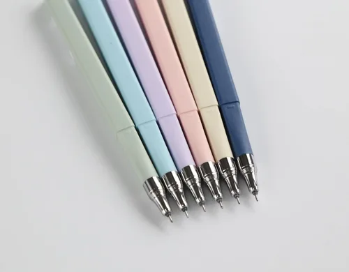 Vista 3 de Bolígrafos de tinta de gel de color sólido, punta cuadrada de 0.020 in, bolígrafo de gel para escribir firma, paquete de 6
