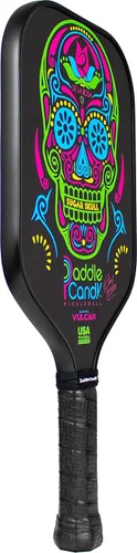 Vista 2 de Vulcan Paddle Candy Sugar Skull Pickleball Paddle Rendimiento híbrido Núcleo de polipropileno Aprobado por USAP Múltiples opciones