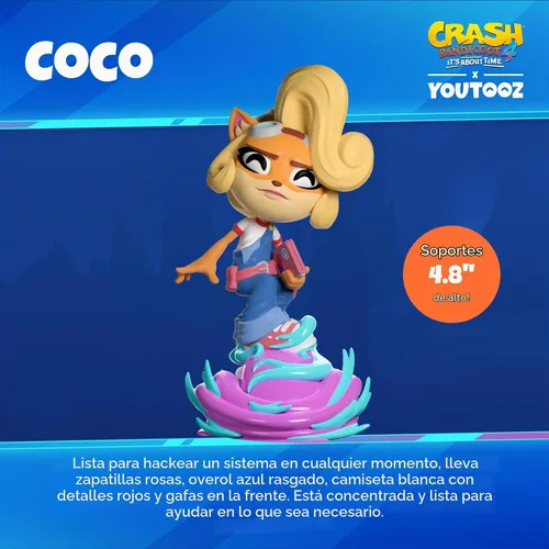 Vista 2 de Youtooz Crash Bandicoot Coco - Figura de vinilo de 4.8 pulgadas, figura coleccionable de vinilo de Coco de Crash Bandicoot Collection