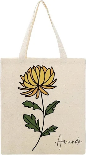 Vista 28 de Bolso de mano personalizado de la flor del nacimiento del mes del nacimiento