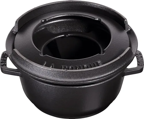 Vista 4 de Staub Juego de olla para fondue de 6.3 in, negro (negro 19-3911tcx)