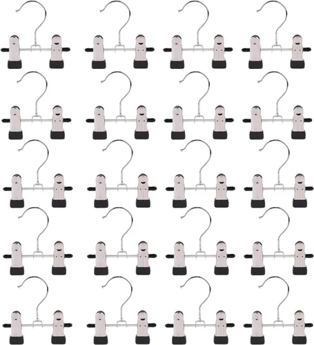 Vista 9 de Paquete de 20 ganchos para botas para colgar en el armario, ganchos para sombreros, pantalones, toallas, calcetines, bolsos, bolsos, ropa