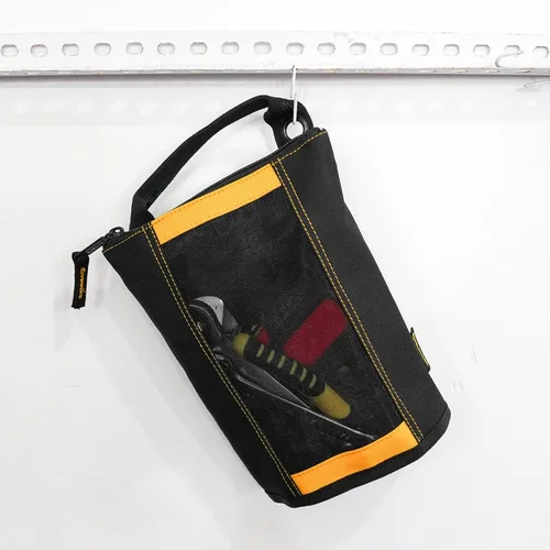 Vista 36 de Bolsa de herramientas de lona con cremallera MELOTOUGH, bolsa de herramientas con cierre, bolsa de malla resistente con ventana, ojales para colgar