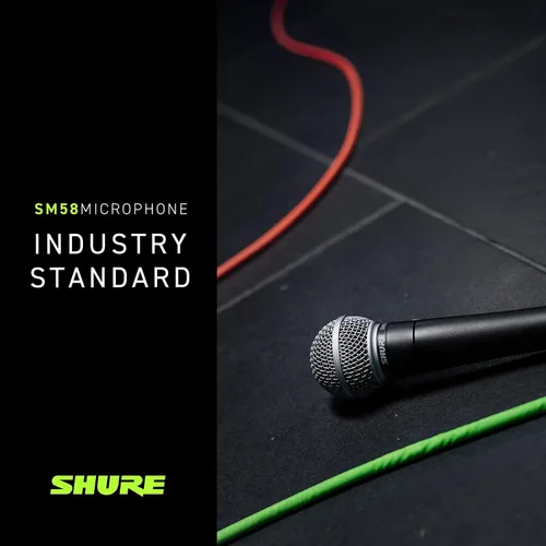 Vista 8 de Micrófono dinámico profesional Shure SM58 Pro con cable XLR de 25 pies - Micrófono cardioide para estudio profesional y actuación en vivo