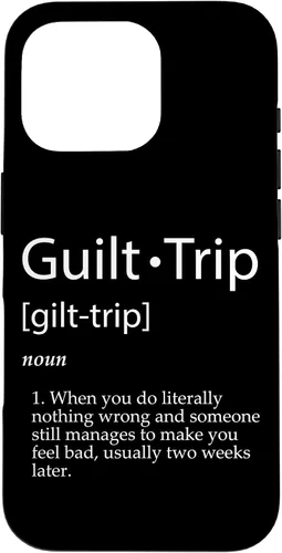 Vista 20 de Guilt Trip Definition Sarcastic Joke for Mean Adult Parents Case for iPhone 17