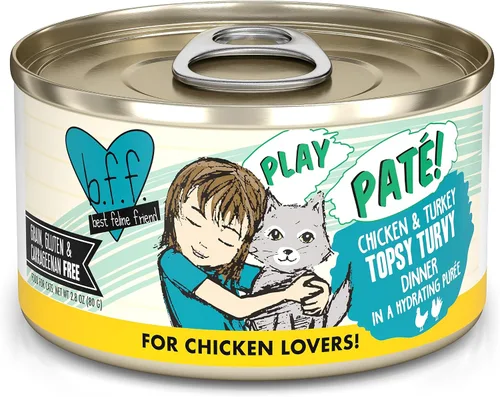 Vista 18 de Weruva B.F.F. Play - Best Feline Friend Paté Lovers, Aw Yeah!, T.T.Y.L. de atún y pavo con atún y pavo, lata de 2.8 onzas (paquete de 12)