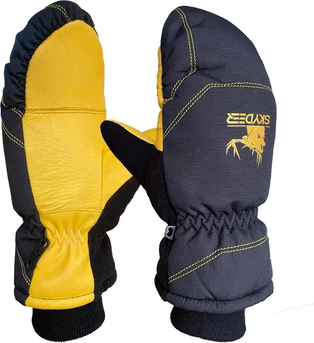 Vista 8 de SKYDEER Guantes de esquí súper cálidos con piel de ciervo suave y aislamiento Thinsulate de 150 G 3M (SD8753M)