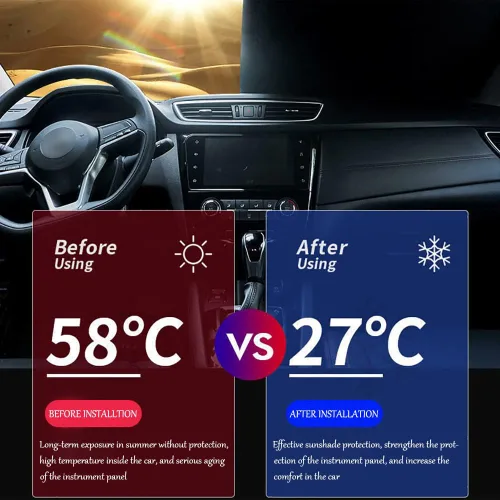 Vista 3 de Parasol para parabrisas automático personalizado para Cadillac XT4 2023 2022 2021 2020 2019 plegable para ventana delantera de automóvil, accesorios