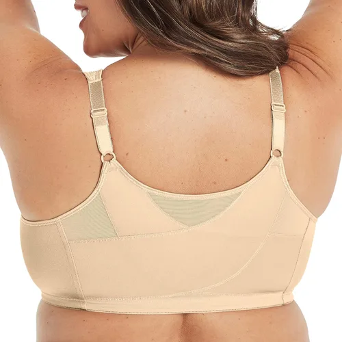 Vista 3 de Playtex - Brasier de copa completa para mujer con cierre delantero, soporte posterior para mejorar la postura, sin varilla, modelo #E525