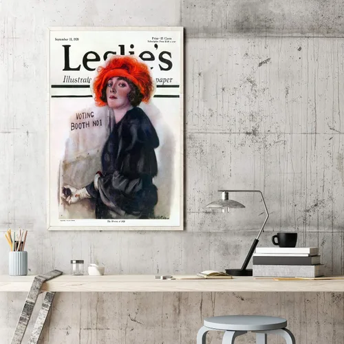 Vista 2 de Mujeres Votando 1920 NThe Mystery Of 1920 Portada de LeslieS Periódico ilustrado 11 de septiembre de 1920 Poco después de la ratificación de la 19ª