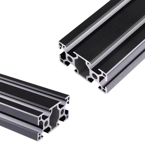 Vista 4 de Extrusión de aluminio de ranura 3060 T para piezas de impresora 3D y CNC DIY negro 600mmX2
