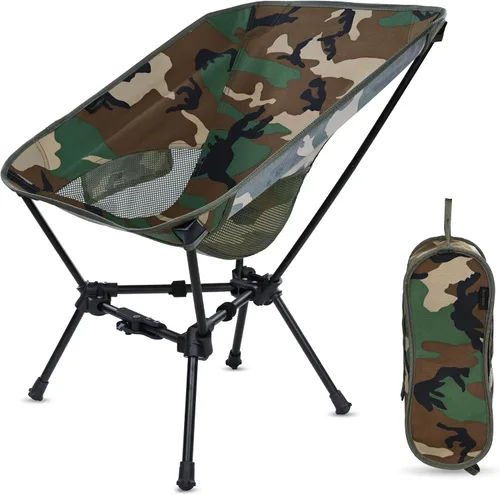 Vista 10 de MARCHWAY Silla de camping plegable ligera con bloqueo de resorte, estable y compacta portátil para campamento al aire libre, viajes, playa, picnic