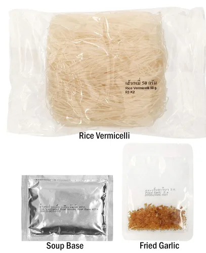 Vista 3 de Lobo Kit de comida de sopa de fideos para barco, paquete de 2