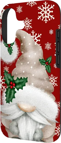 Vista 2 de Aesthetic Snowflake Cute Winter Gnome for Christmas Grandma Case for iPhone 17
