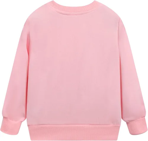 Vista 37 de Sudaderas para niñas pequeñas, cuello redondo, sin botones, de manga larga, para invierno, casual, ropa 2T-7T, Dinosaurio